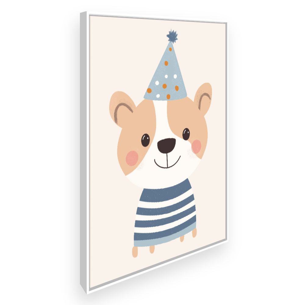 Tableau imprimé pour enfants 'Adorable chien festif'