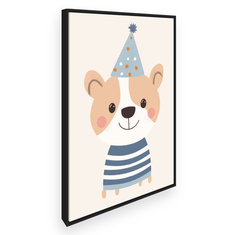 Tableau imprimé pour enfants 'Adorable chien festif'