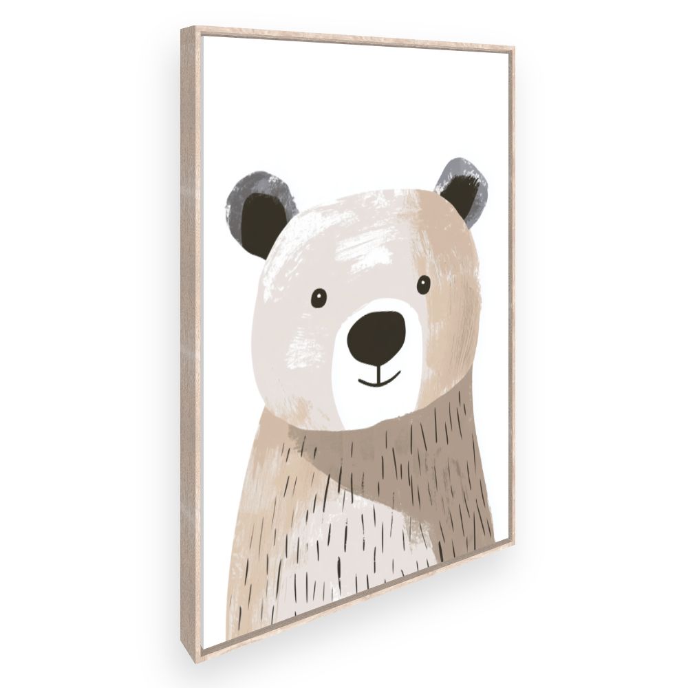 Tableau imprimé pour enfants 'Ours mignon'