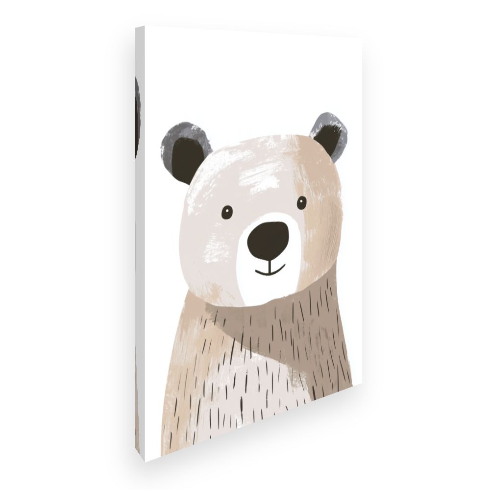Tableau imprimé pour enfants 'Ours mignon'