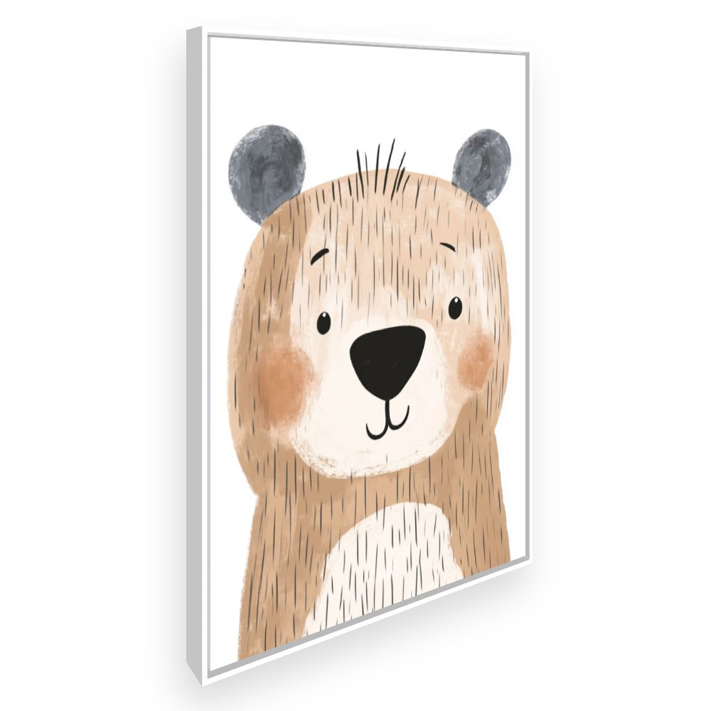 Tableau imprimé pour enfants 'Ours mignon'