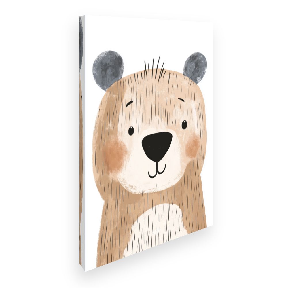 Tableau imprimé pour enfants 'Ours mignon'