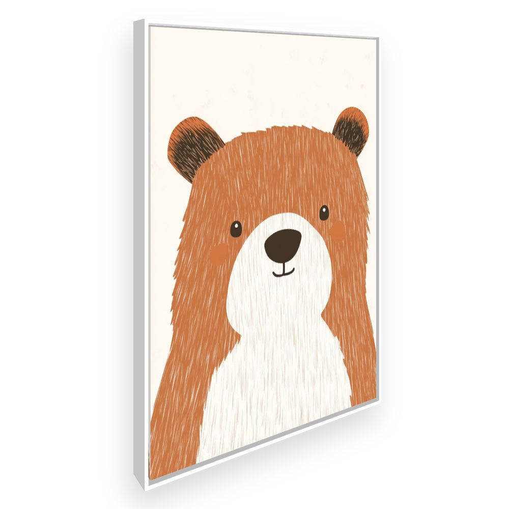 Tableau imprimé pour enfants 'Ours mignon'