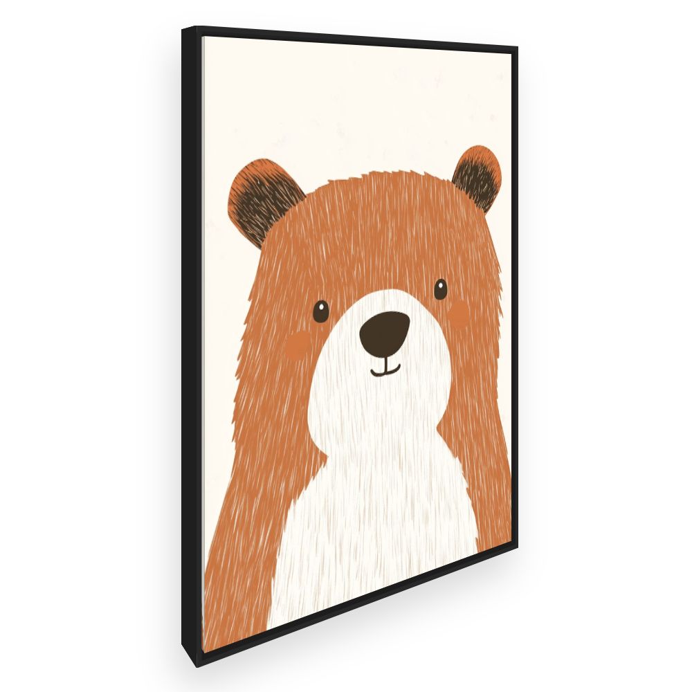 Tableau imprimé pour enfants 'Ours mignon'