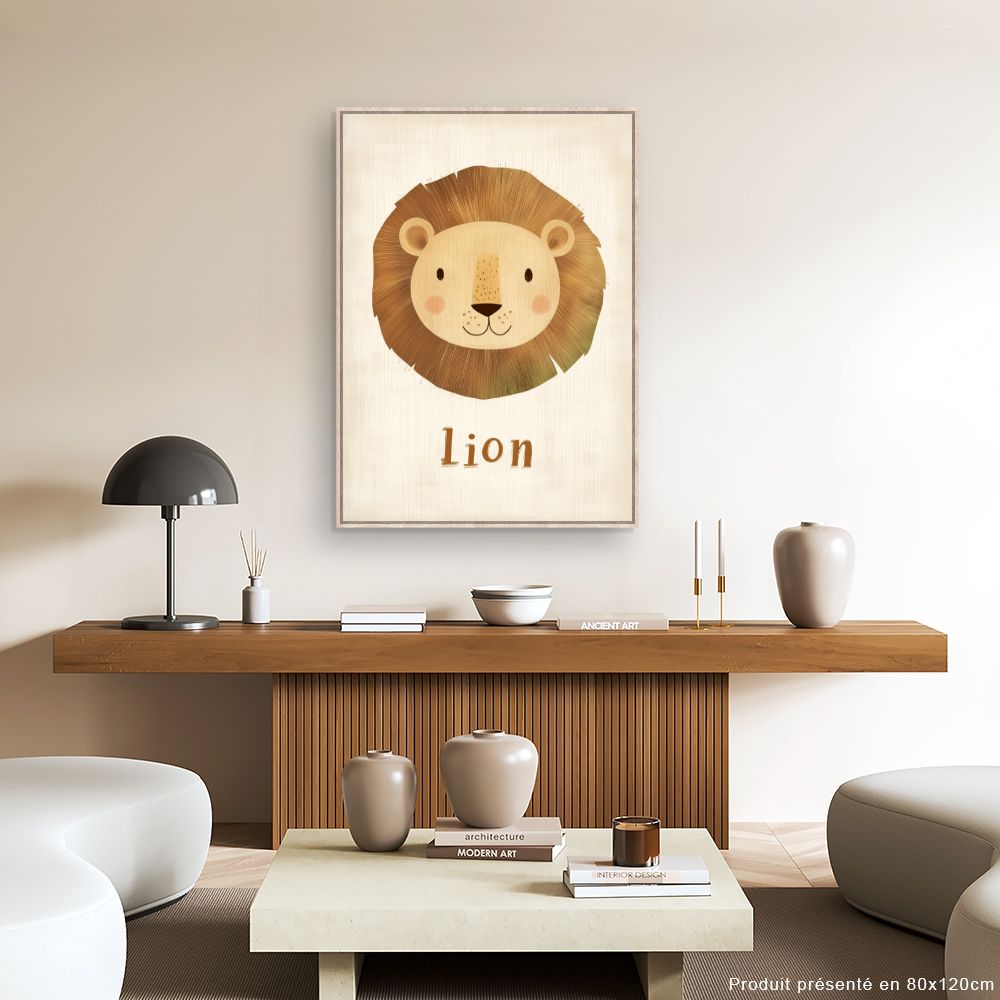 Tableau 'Lion mignon'