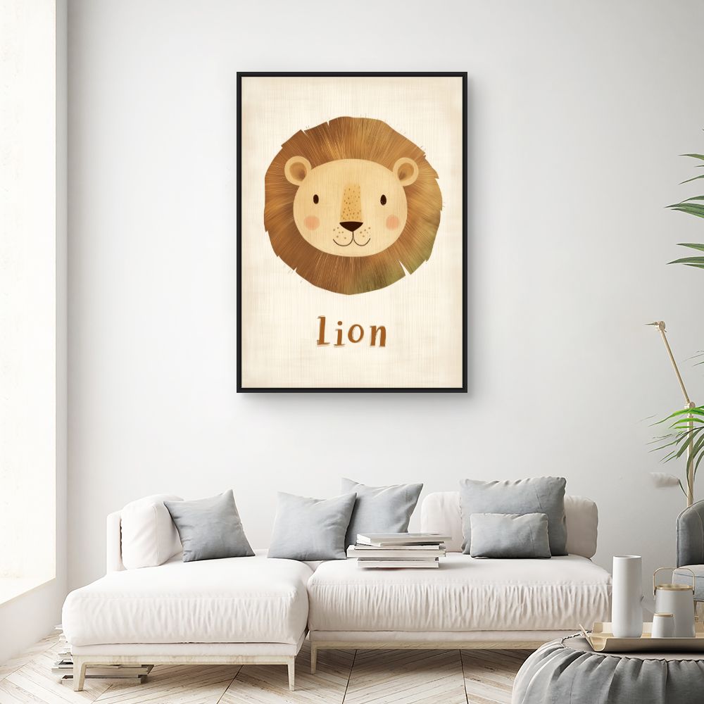 Tableau 'Lion mignon'