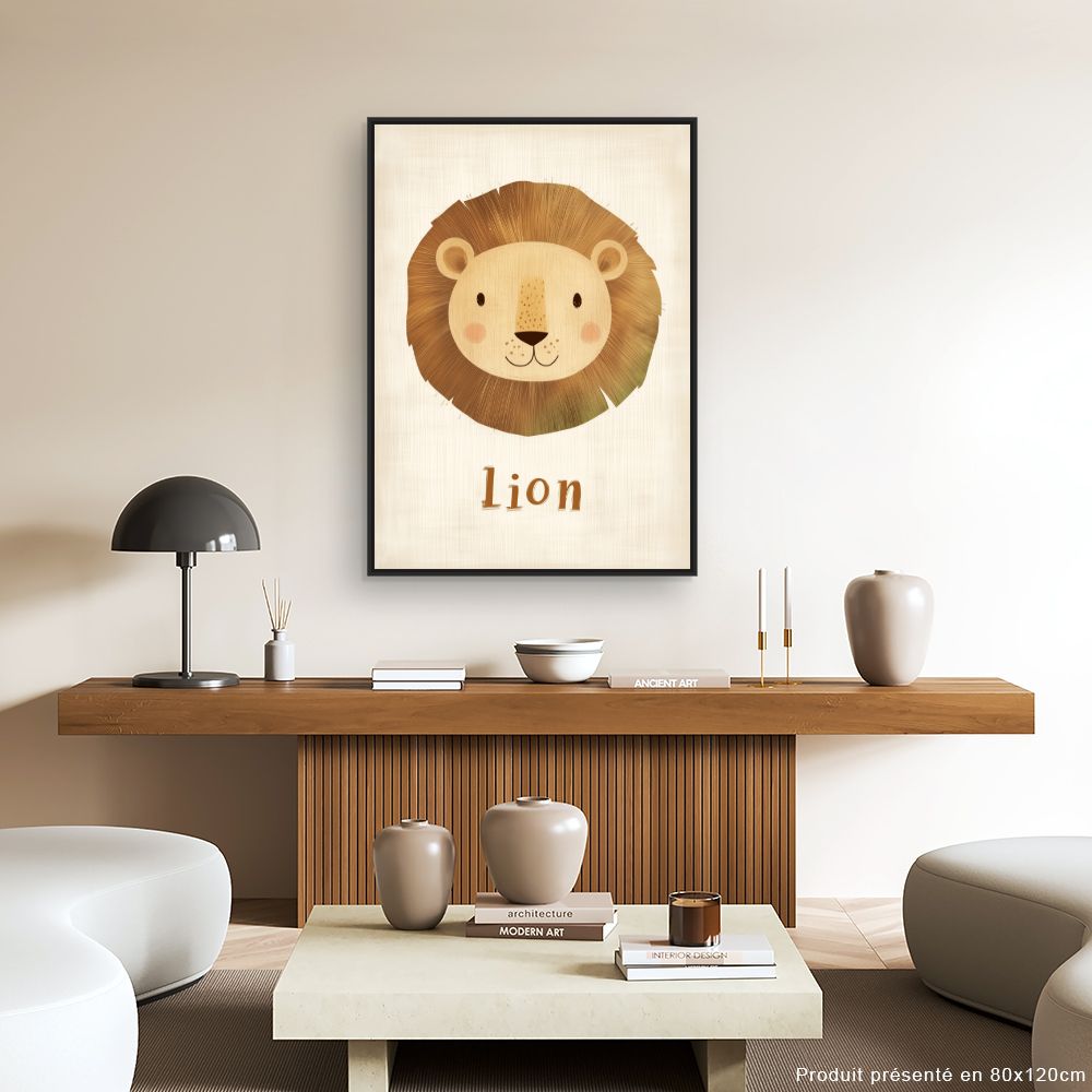 Tableau 'Lion mignon'