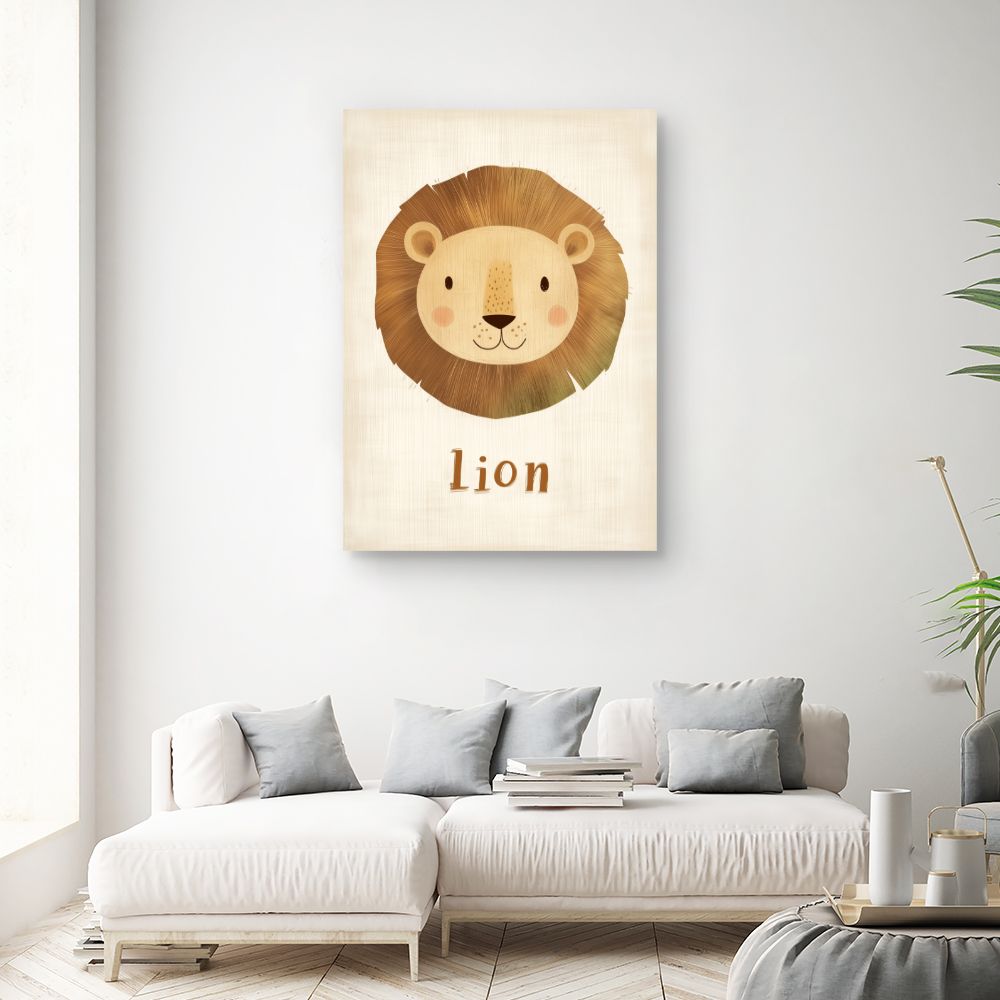 Tableau 'Lion mignon'
