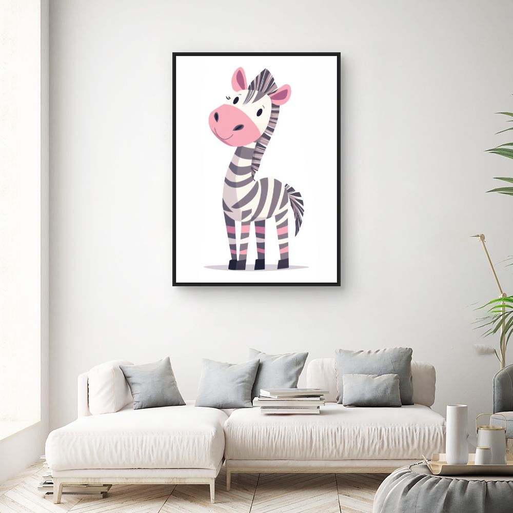 Tableau 'Zèbre joyeux'