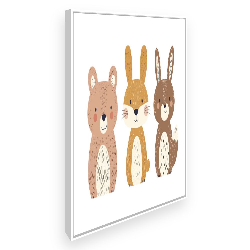 Tableau imprimé pour enfants 'Animaux mignons'