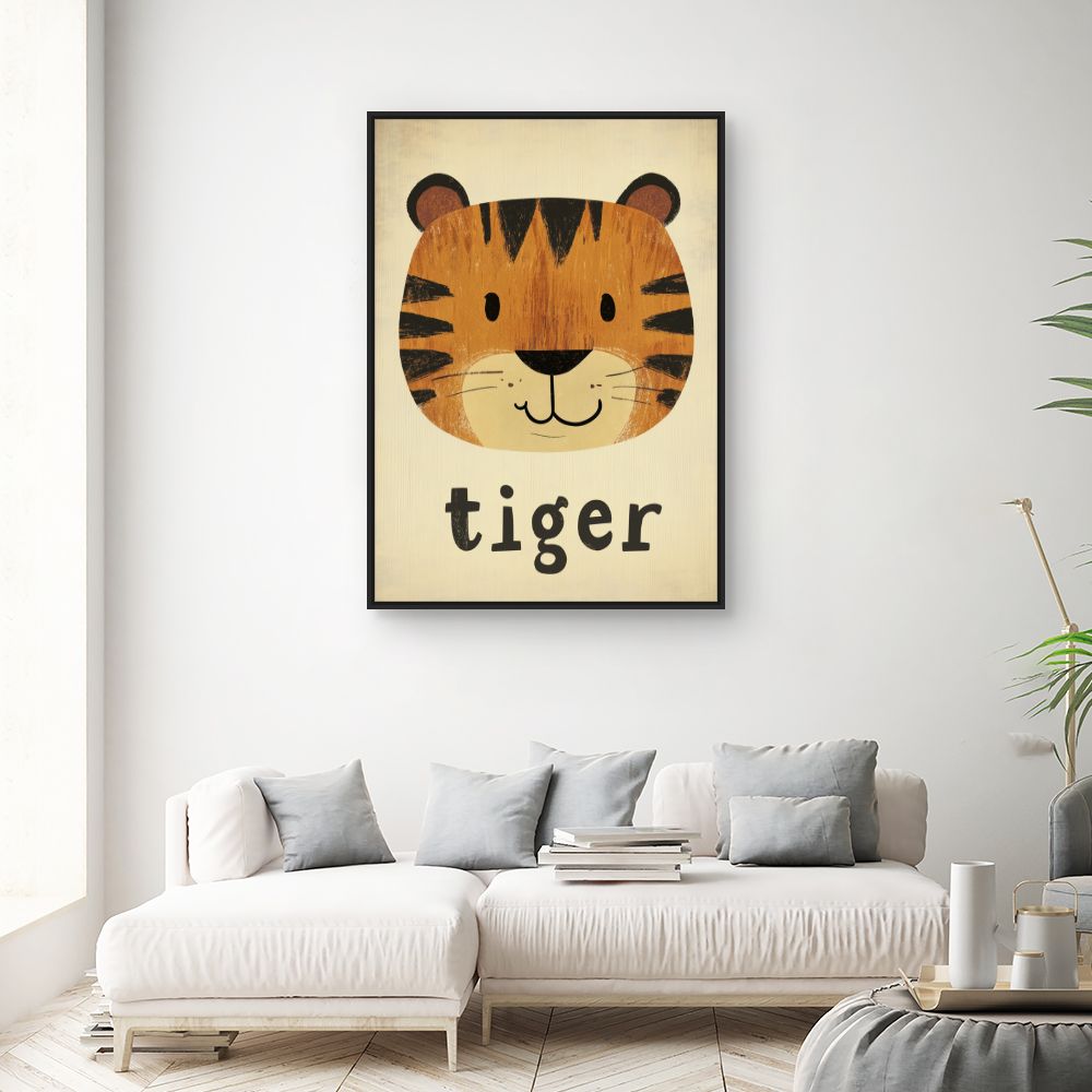 Tableau 'Tigre souriant'