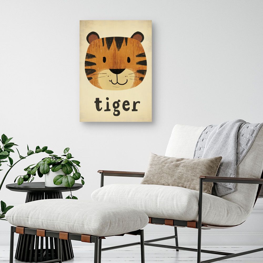 Tableau 'Tigre souriant'