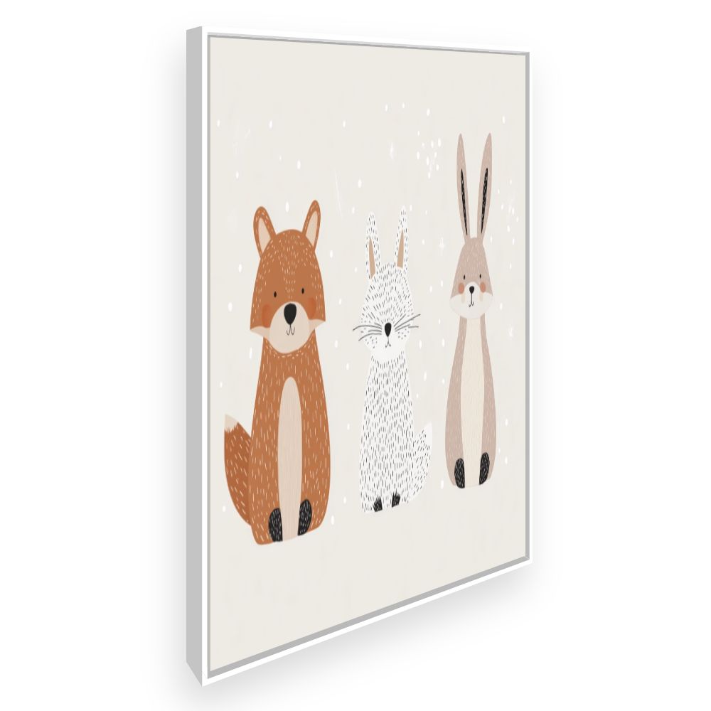 Tableau imprimé pour enfants 'Animaux mignons'