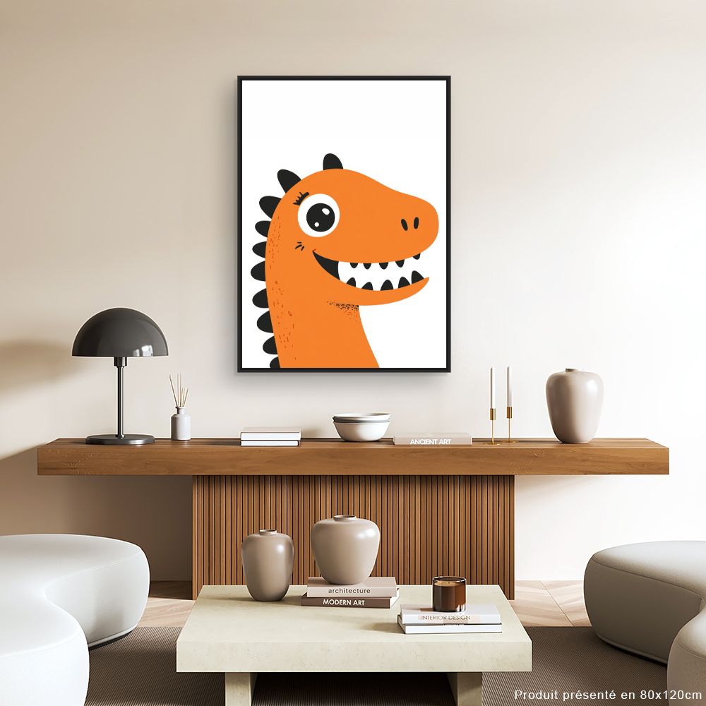 Tableau 'Dinosaure joyeux'