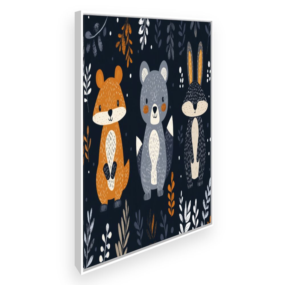 Tableau imprimé pour enfants 'Animaux adorables'