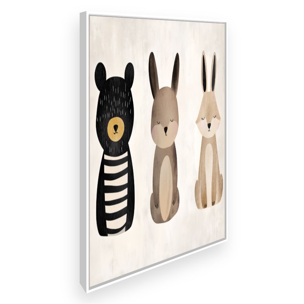 Tableau imprimé pour enfants 'Animaux adorables'