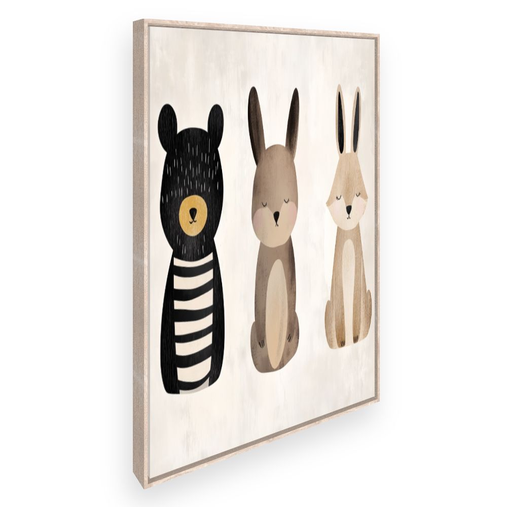 Tableau imprimé pour enfants 'Animaux adorables'