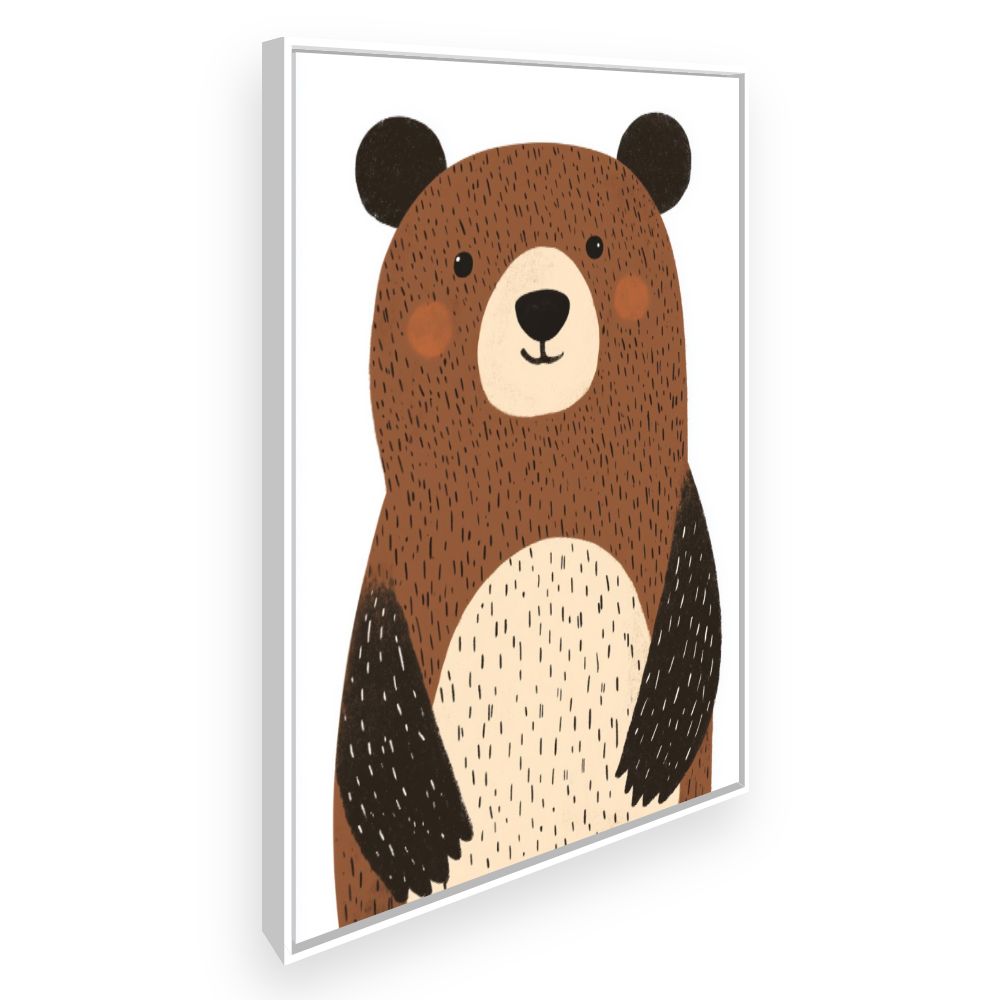 Tableau imprimé pour enfants 'Ours mignon'