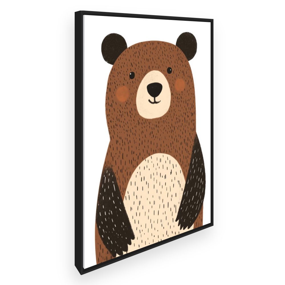 Tableau imprimé pour enfants 'Ours mignon'