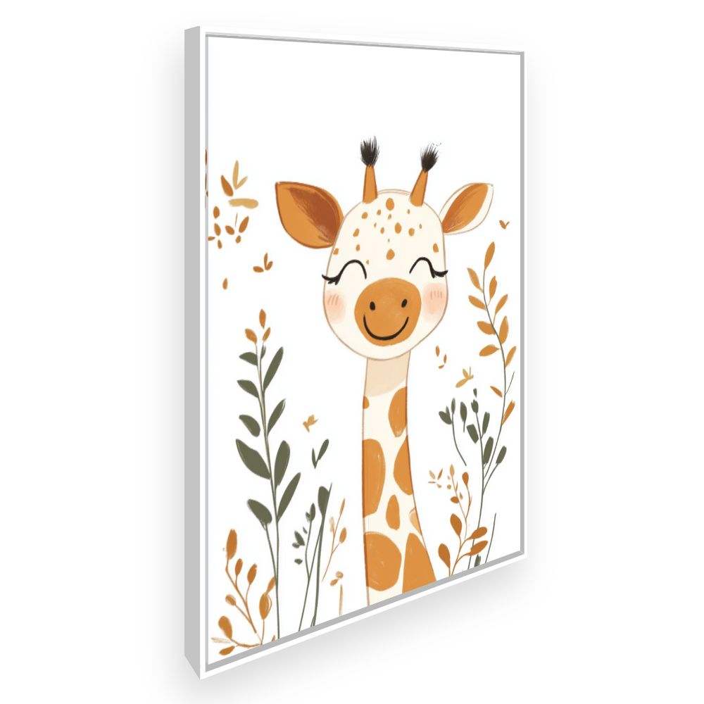 Tableau imprimé pour enfants 'Giraffe joyeuse'