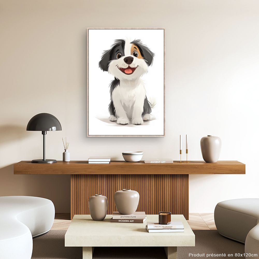 Tableau 'Chien joyeux'