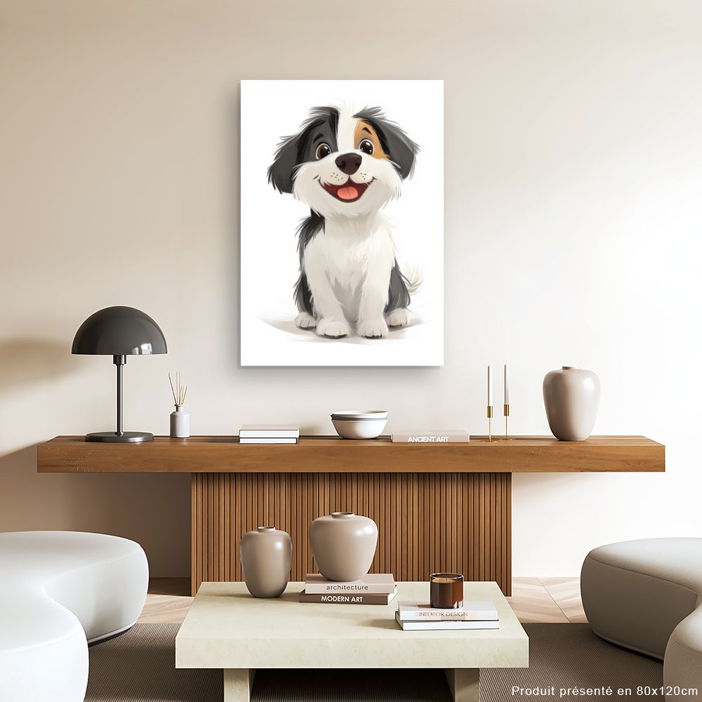 Tableau 'Chien joyeux'