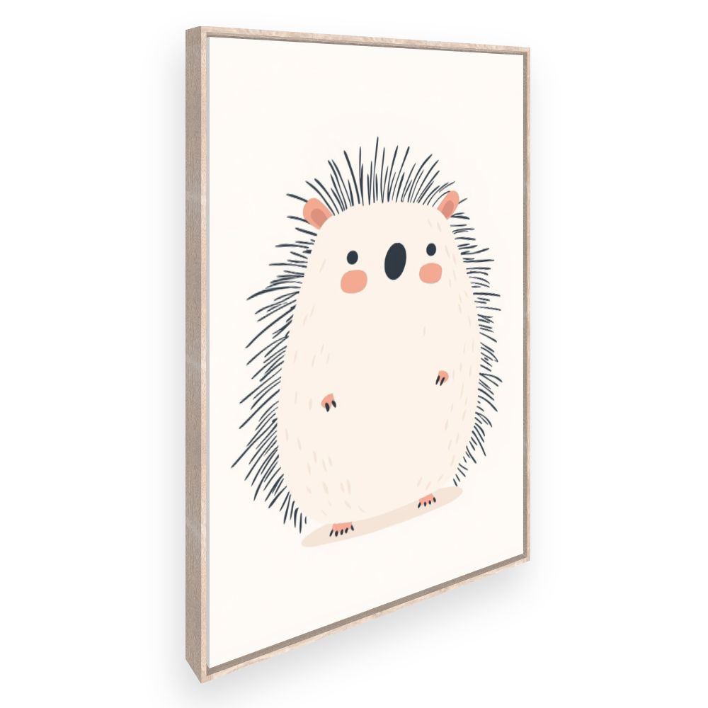 Tableau imprimé pour enfants 'Hérisson mignon'