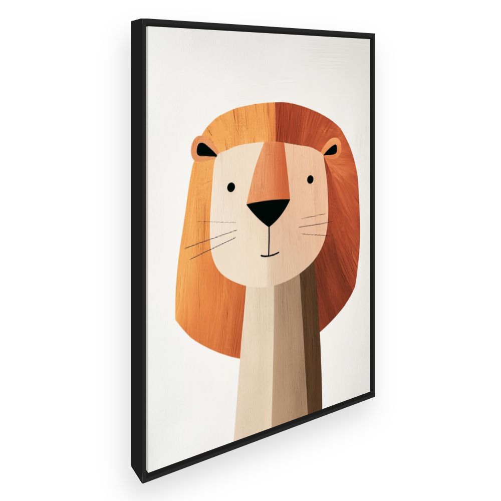Tableau imprimé pour enfants 'Lion mignon'