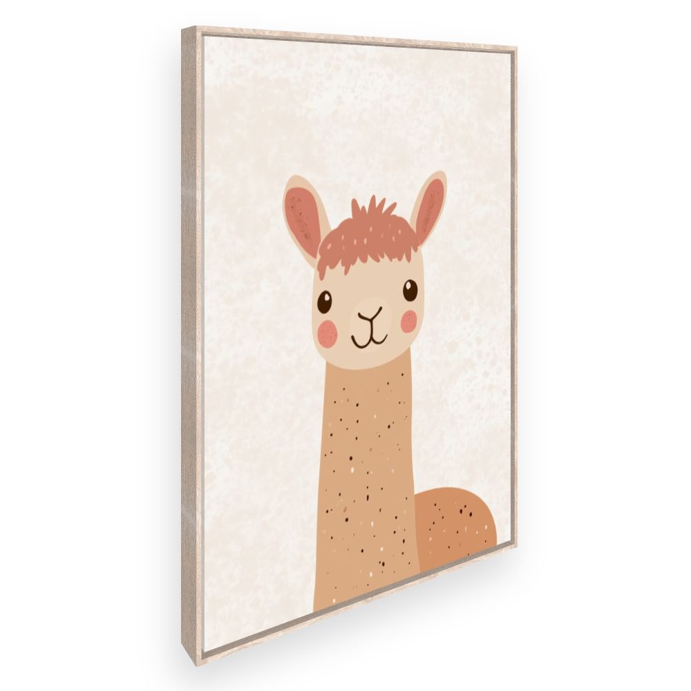 Tableau imprimé pour enfants 'Adorable lama illustré'