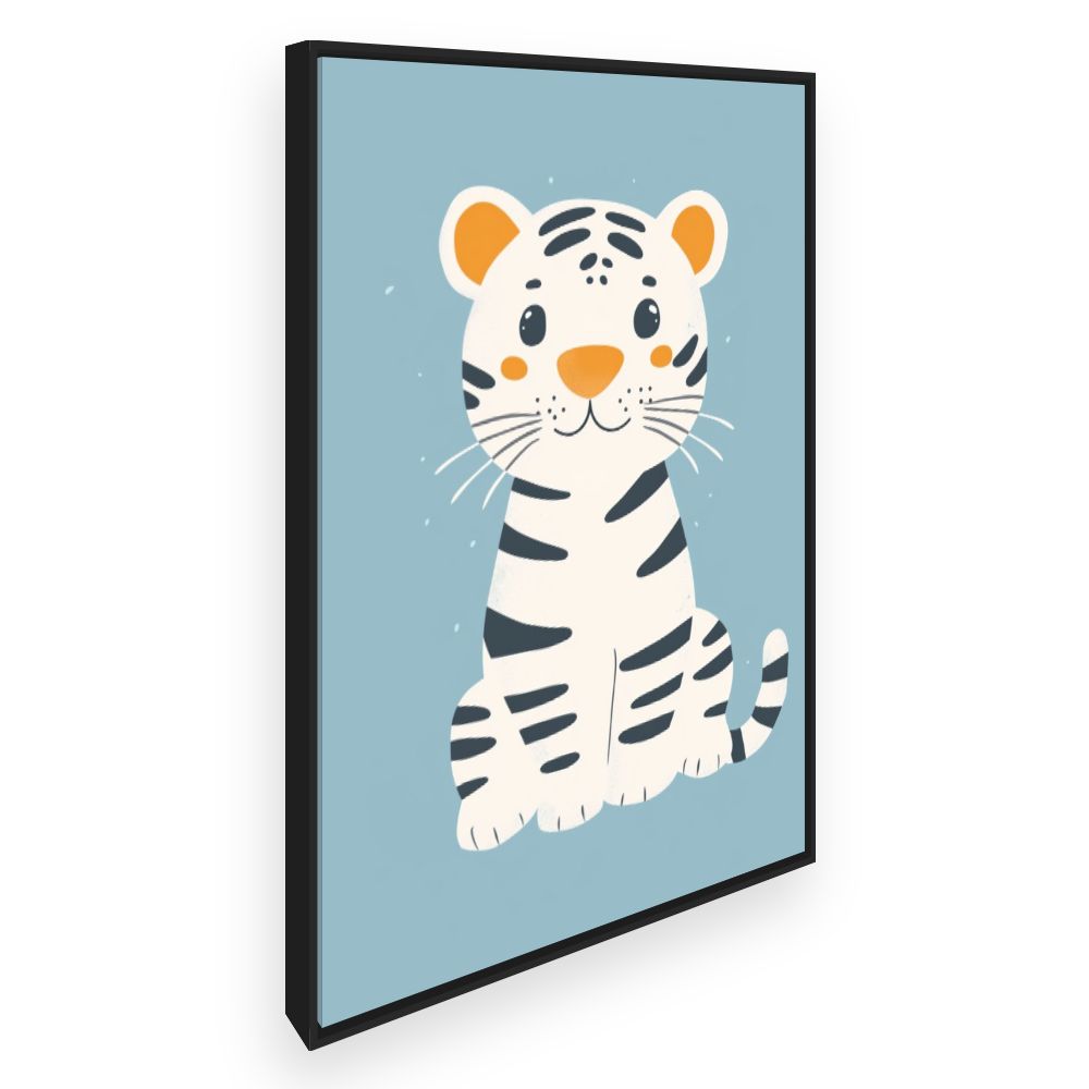 Tableau imprimé pour enfants 'Tigre mignon'