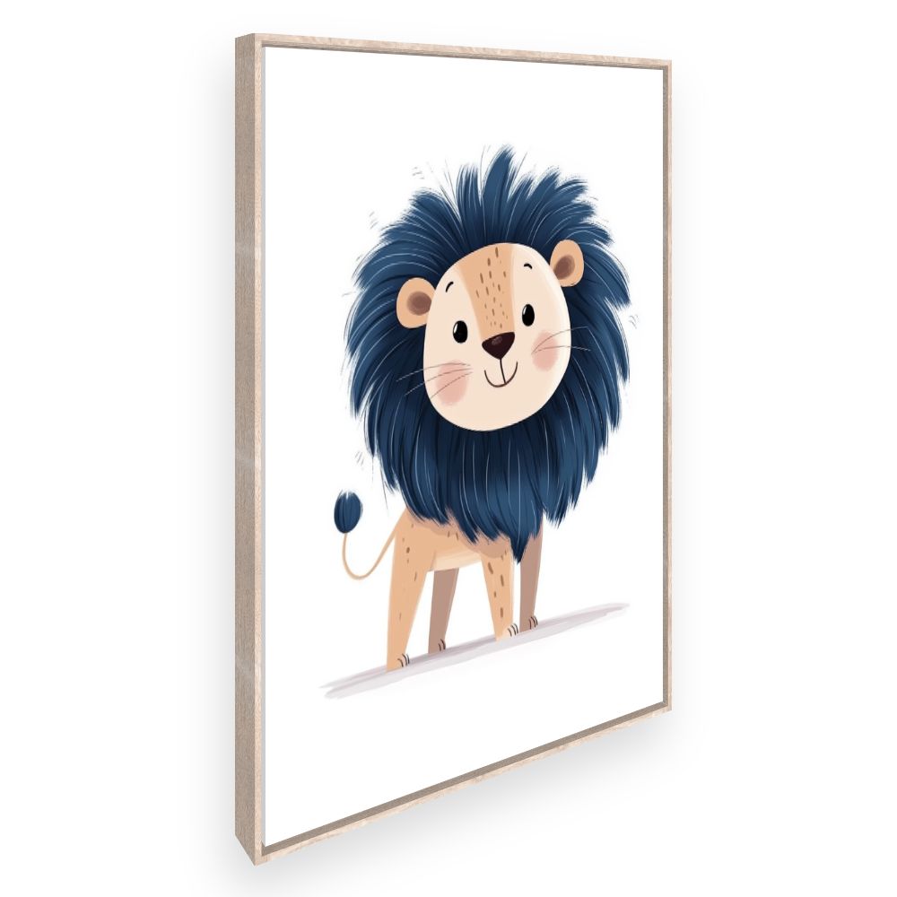 Tableau imprimé pour enfants 'Lion adorable'