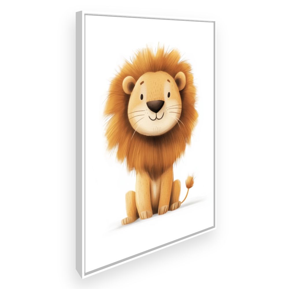 Tableau imprimé pour enfants 'Lion mignon'