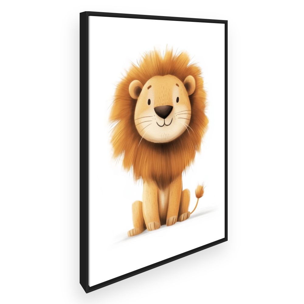 Tableau imprimé pour enfants 'Lion mignon'