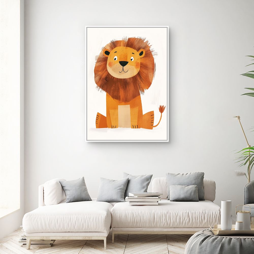 Tableau imprimé pour enfants 'Adorable lionceau'