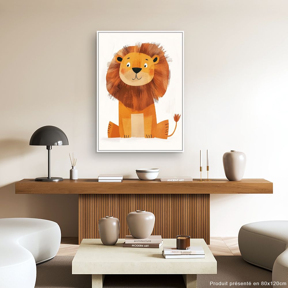 Tableau imprimé pour enfants 'Adorable lionceau'
