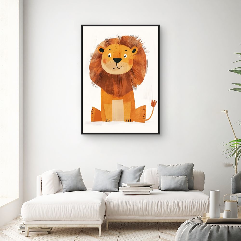 Tableau imprimé pour enfants 'Adorable lionceau'
