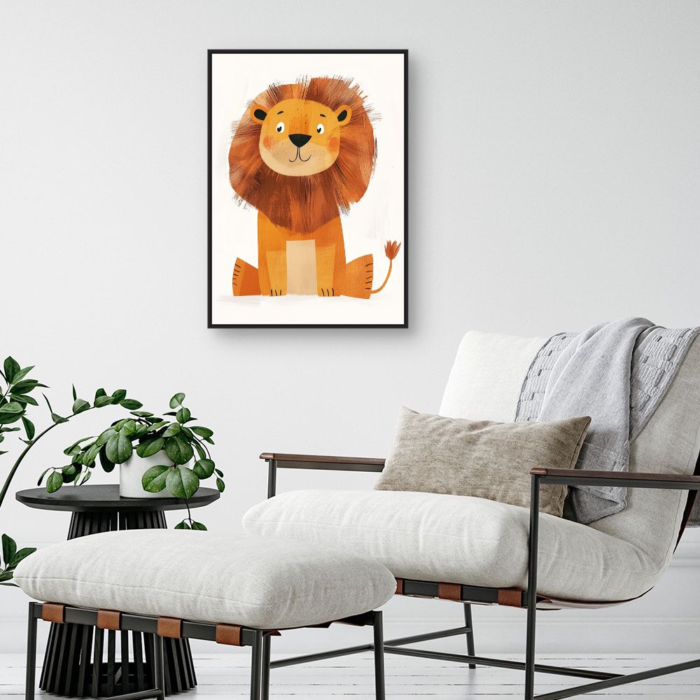 Tableau imprimé pour enfants 'Adorable lionceau'