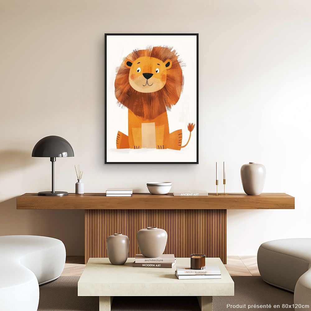 Tableau imprimé pour enfants 'Adorable lionceau'