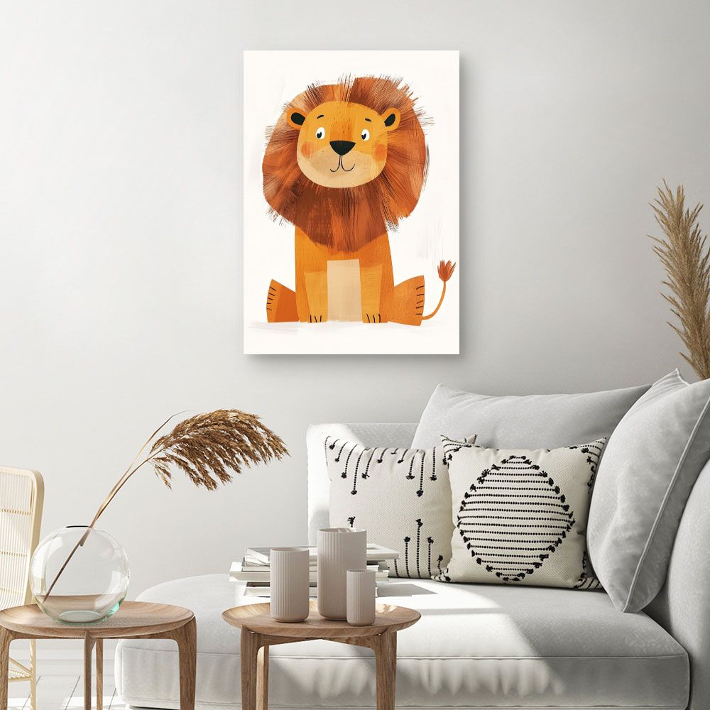 Tableau imprimé pour enfants 'Adorable lionceau'