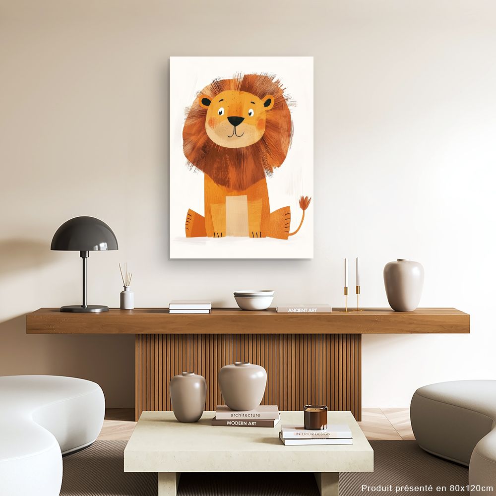 Tableau imprimé pour enfants 'Adorable lionceau'