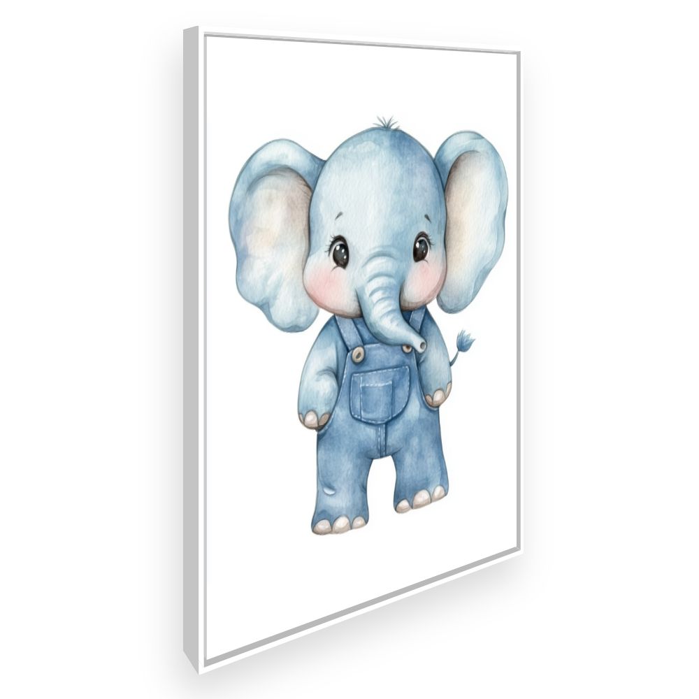 Tableau imprimé pour enfants 'Éléphant adorable'