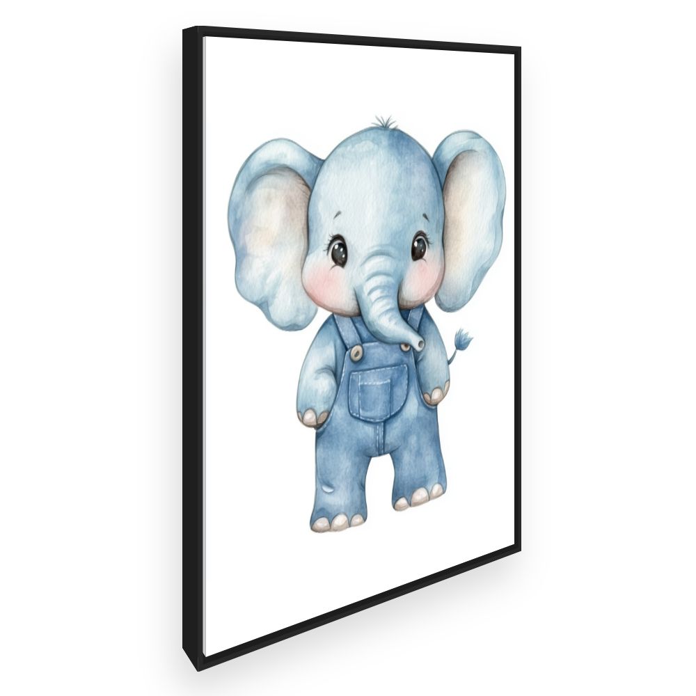 Tableau imprimé pour enfants 'Éléphant adorable'