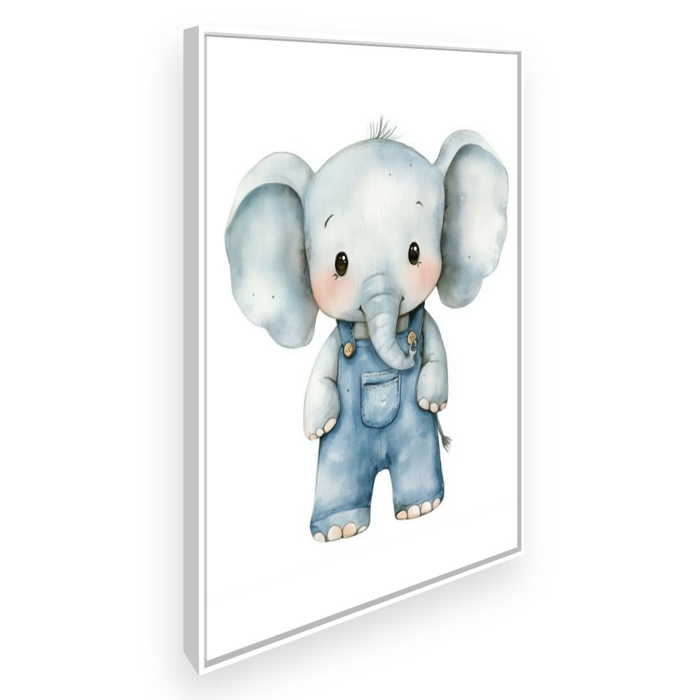 Tableau imprimé pour enfants 'Éléphant mignon'
