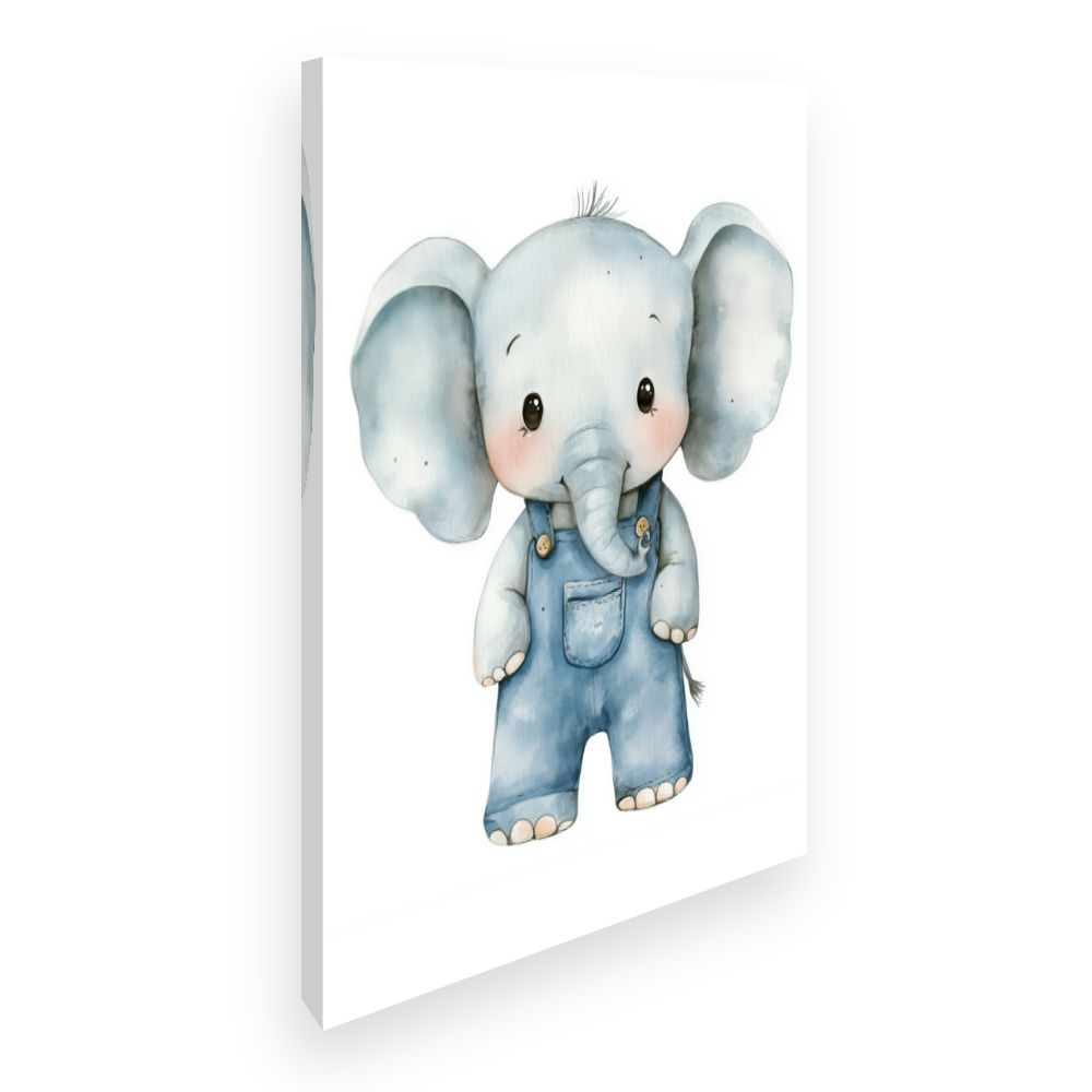 Tableau imprimé pour enfants 'Éléphant mignon'