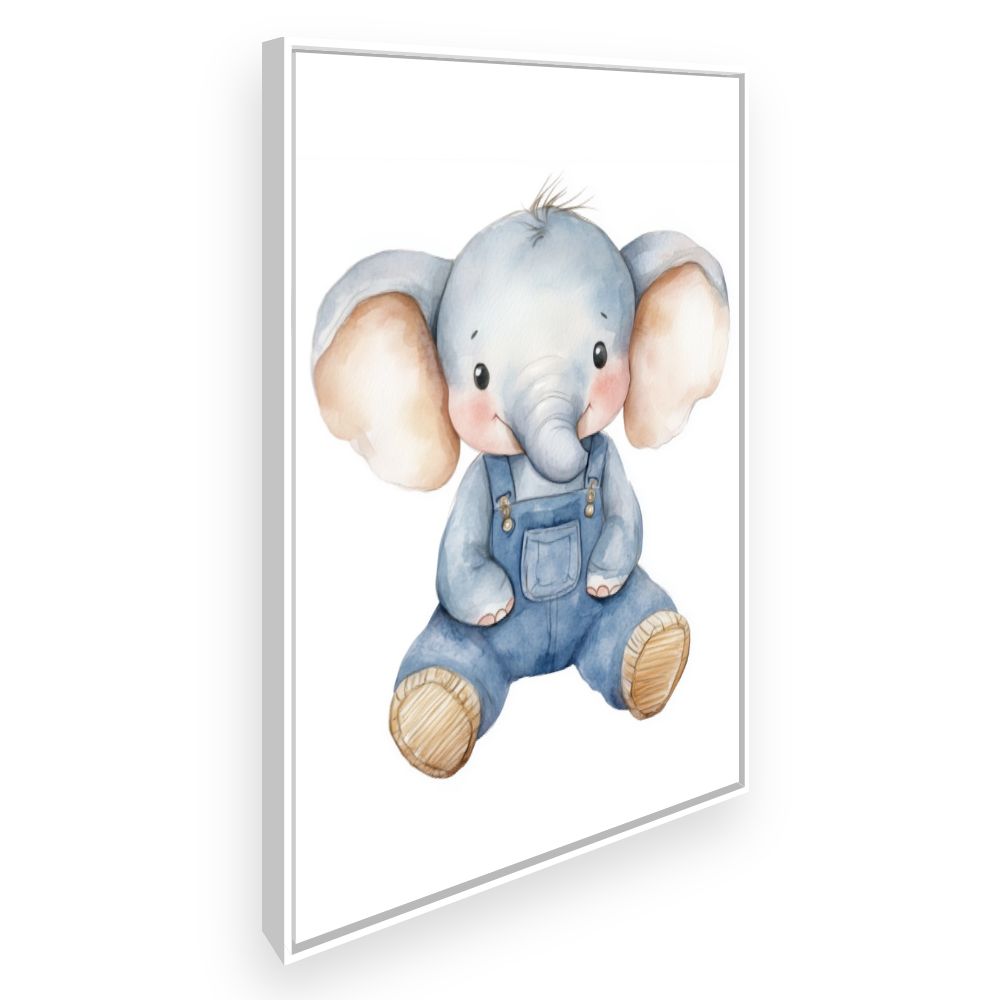 Tableau imprimé pour enfants 'Éléphant adorable'