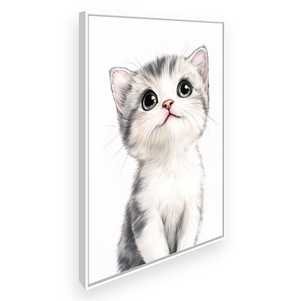 Tableau imprimé pour enfants 'Chaton adorable'
