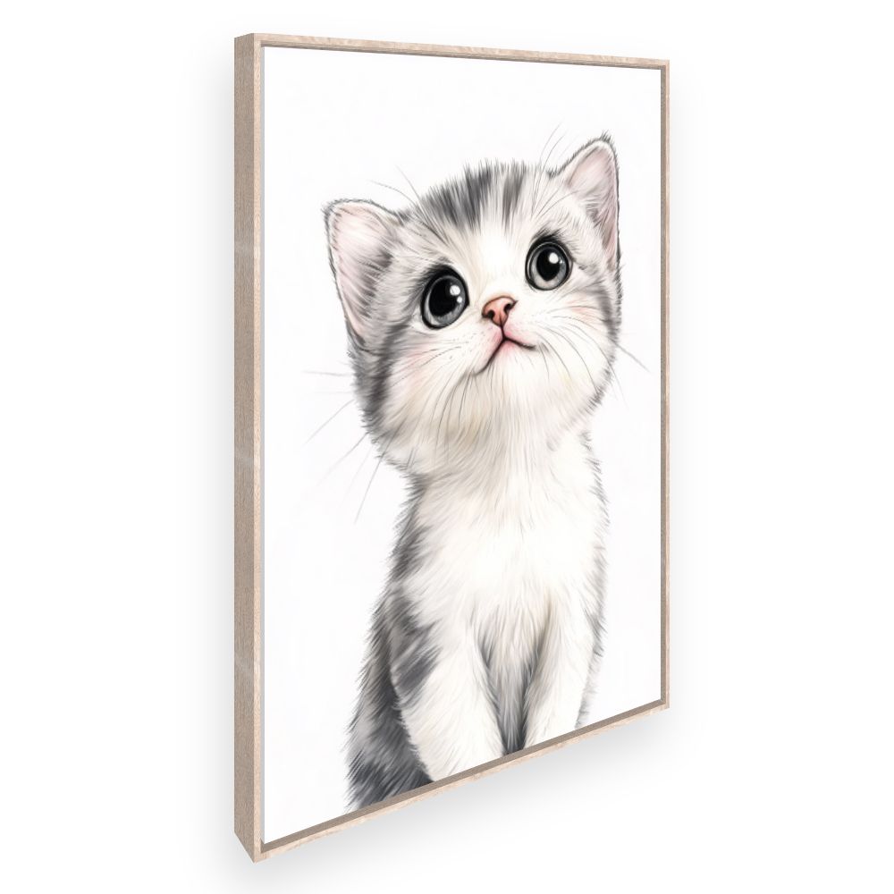 Tableau imprimé pour enfants 'Chaton adorable'