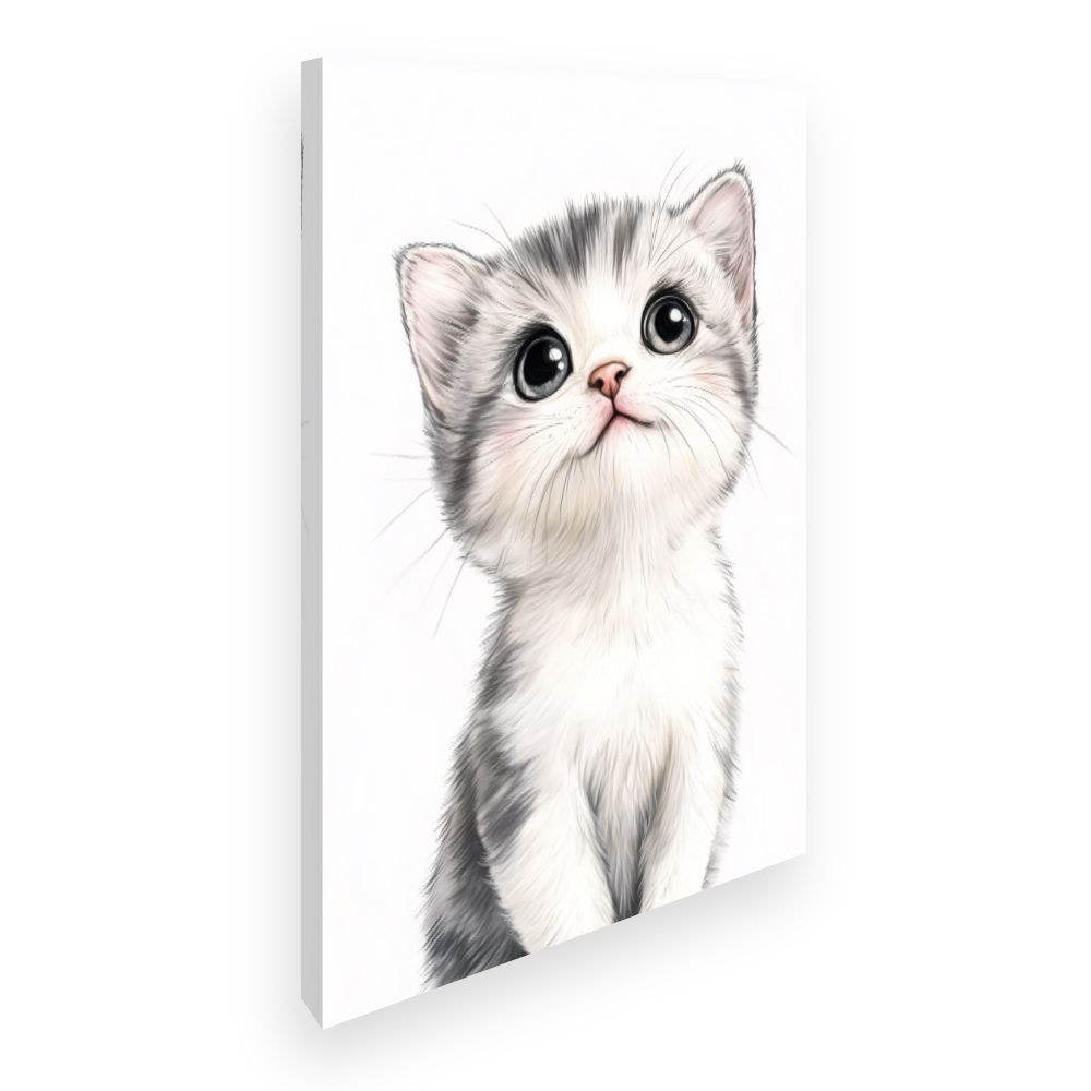 Tableau imprimé pour enfants 'Chaton adorable'