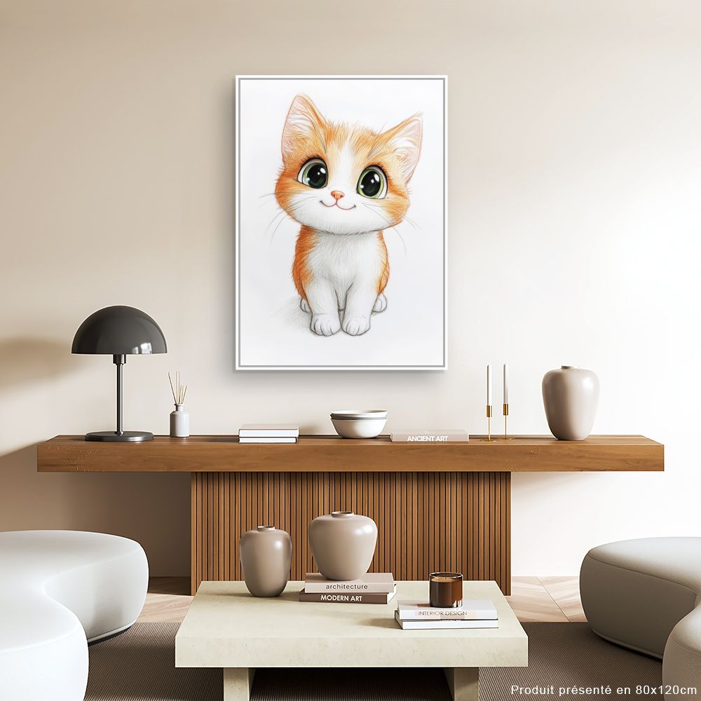 Tableau imprimé pour enfants 'Chat mignon'