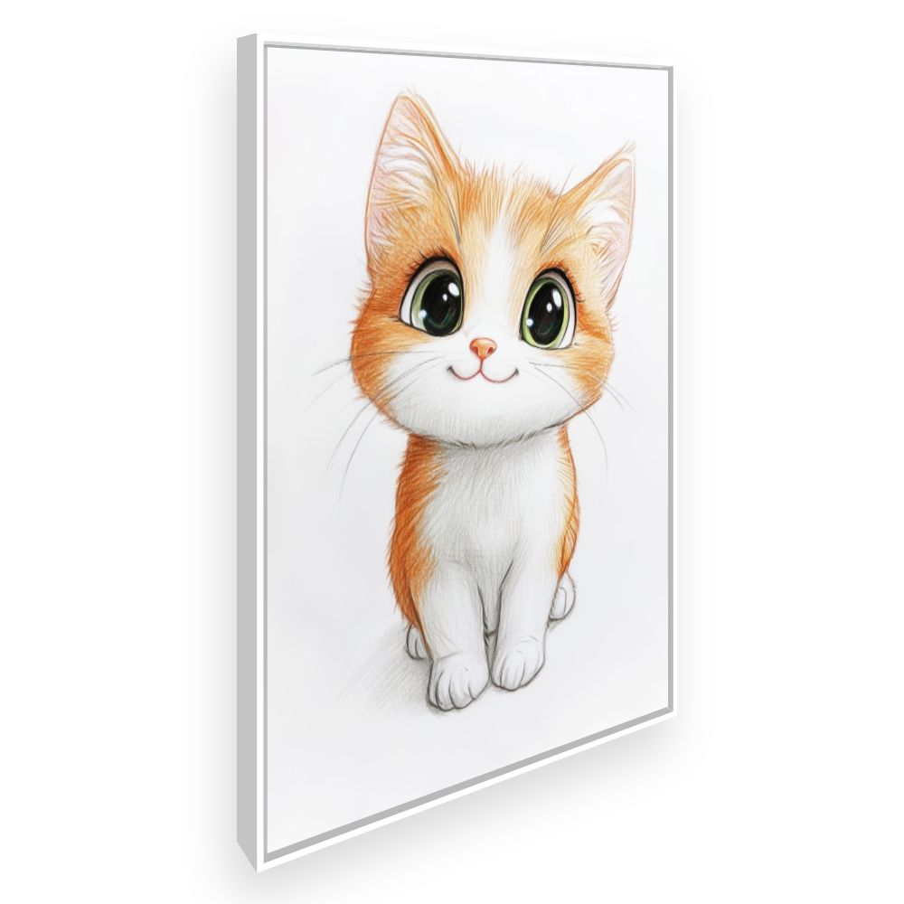 Tableau imprimé pour enfants 'Chat mignon'